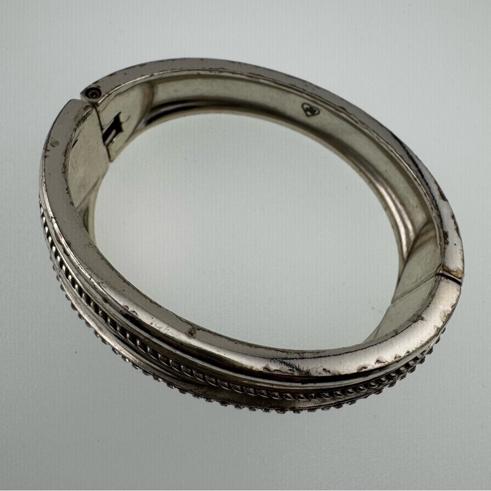 Brighton Silver and Crystal Clamper Style Bracelet Magnetic closure - Picture 2 of 7